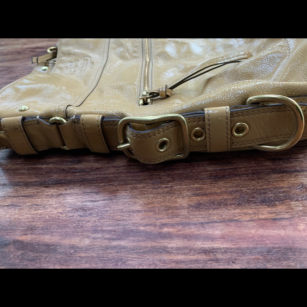 Coach Tan Patent Leather Hobo - Picture 5 of 13